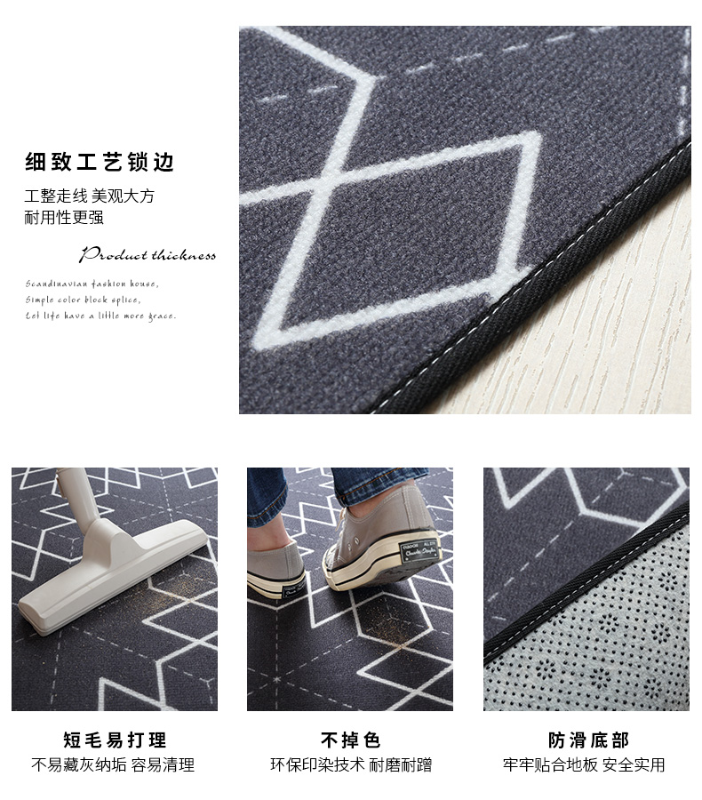 Thảm tùy chỉnh Bắc Âu gió cửa mat cửa ra vào cửa foyer mat phòng ngủ phòng khách mat nhập cửa mat - Thảm sàn thảm nhựa rối