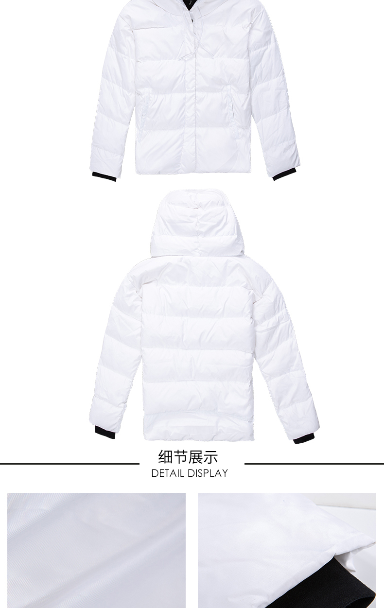 Áo khoác lửng nữ ngắn của Li Ning ấm áp và chống gió cho nữ mùa thu và mùa đông trắng xuống quần áo thể thao GYML014 áo phao lông vũ nữ