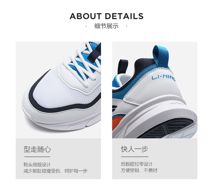 Giày thể thao Li Ning giày nam 2019 mùa thu mới giày chạy retro sốc mùa hè thoáng khí đích thực - Giày chạy bộ