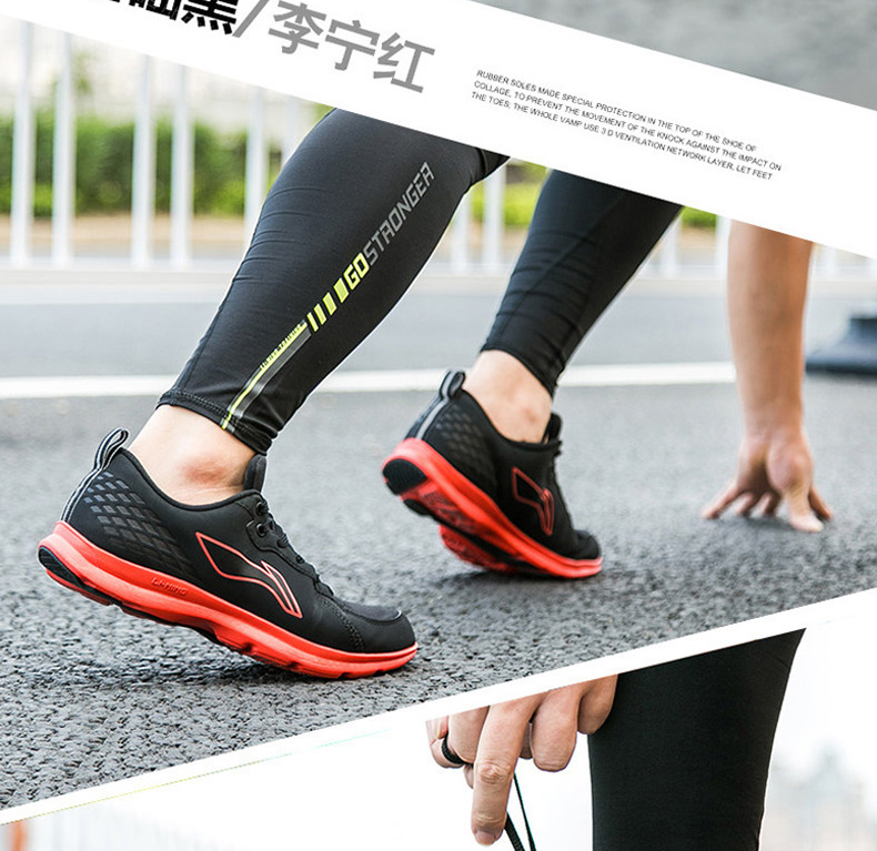 Giày thể thao Li Ning giày nam 2019 mùa thu mới giày chạy bộ nhẹ mùa hè giày thường nam bị hỏng mã giày da chạy - Giày chạy bộ sneaker nam