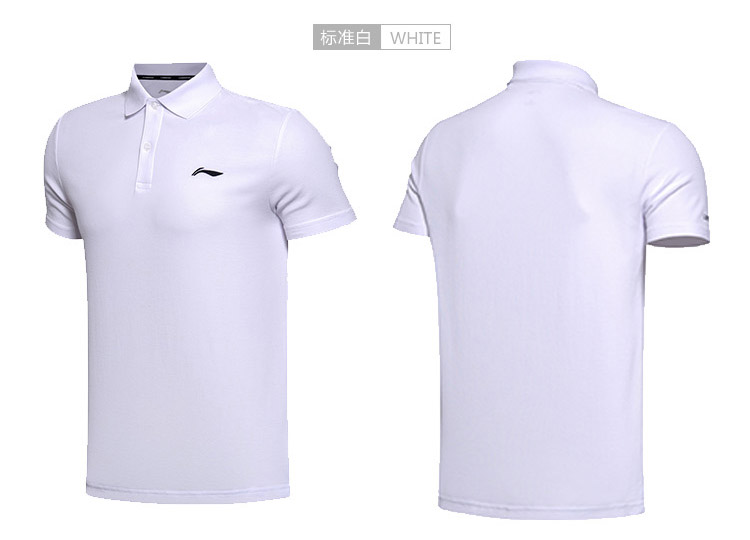 Li Ning ngắn tay áo polo nam 2018 mùa hè người đàn ông mới của độ ẩm hấp thụ bông ve áo thể thao ngắn tay T-Shirt áo phông polo nam
