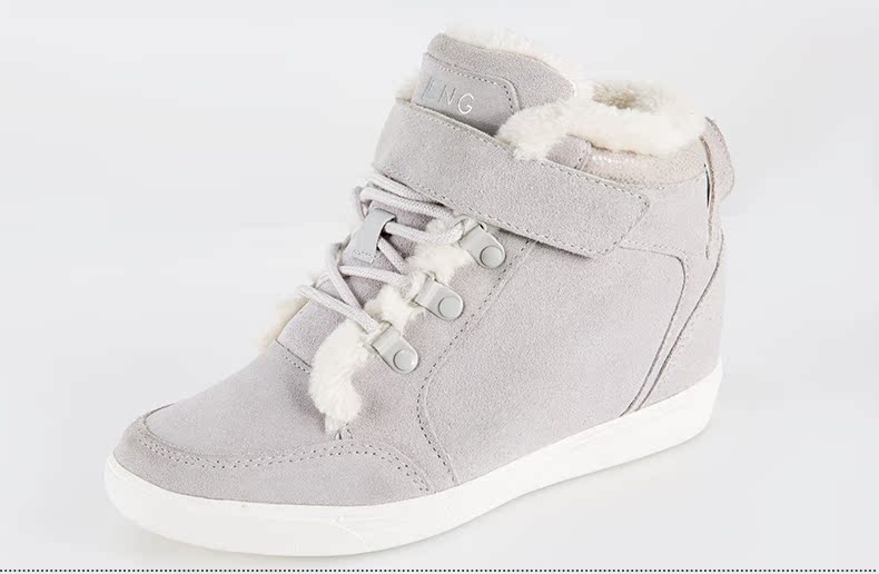 Giày cotton Li Ning Giày nữ mùa thu đông tăng cộng với giày nhung kiểu chính hãng từ giày nữ thời trang đường phố Seoul giày thể thao giá rẻ