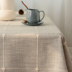 Bảng kẻ sọc khăn trải bàn vải Bắc Âu bông và vải lanh nhỏ tươi vải tối giản hiện đại bàn cà phê đệm hình chữ nhật bàn tròn vải Khăn trải bàn