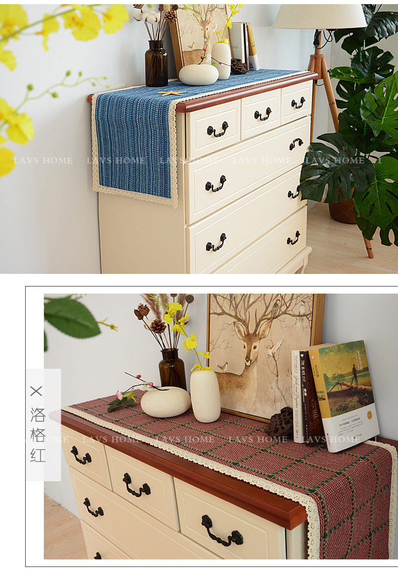 Bông và vải lanh sân vườn cờ hiện đại tối giản tủ TV Tủ giày khăn trải bàn bàn cà phê khăn trải bàn dài giường cờ khăn - Khăn trải bàn khăn trải bàn sofa