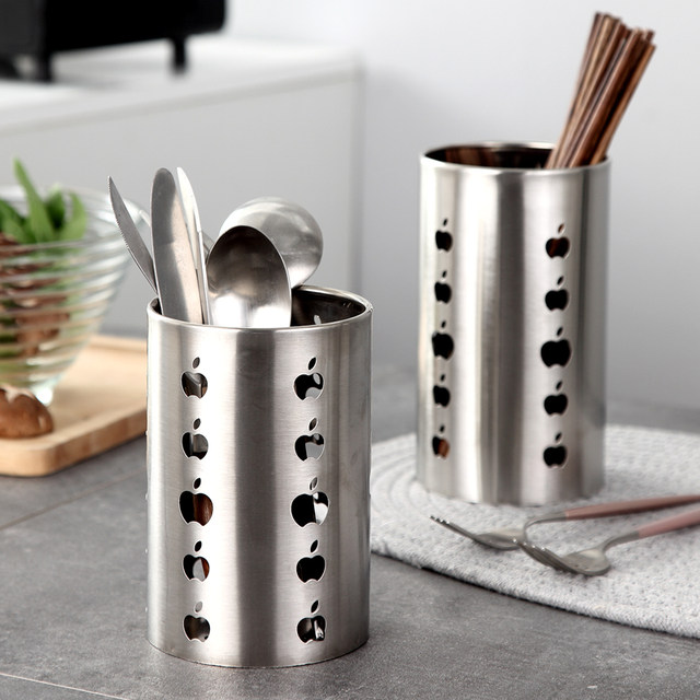 Stainless steel chopstick tube household chopstick basket chopstick spoon storage rack chopstick cage kitchen size chopstick cage