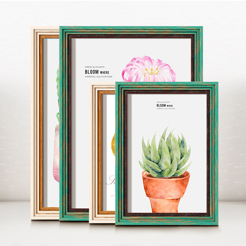 Picture frame 12 inch 20 24 inch 28 30 inch 4K 8 open wall photo frame American pastoral a4A3 photo frame customization