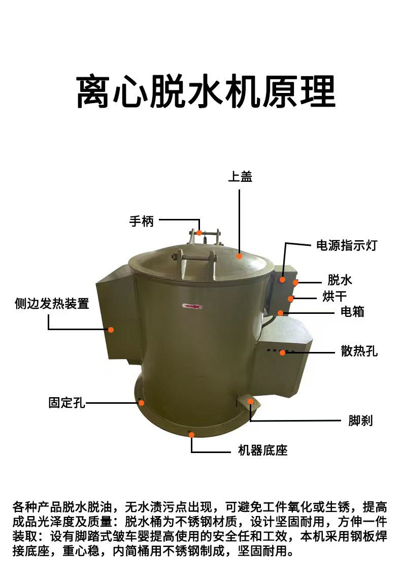 工业烘干脱水机：不锈钢离心机大容量甩干机，五金电镀脱油机甩干燥神器揭秘！