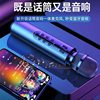 Microphone, Speaker, and Audio All-In-One for Home Use, Bluetooth Karaoke for Mobile Phones, Universal for Children's Singing, Wireless Ktv, Conference, and Music