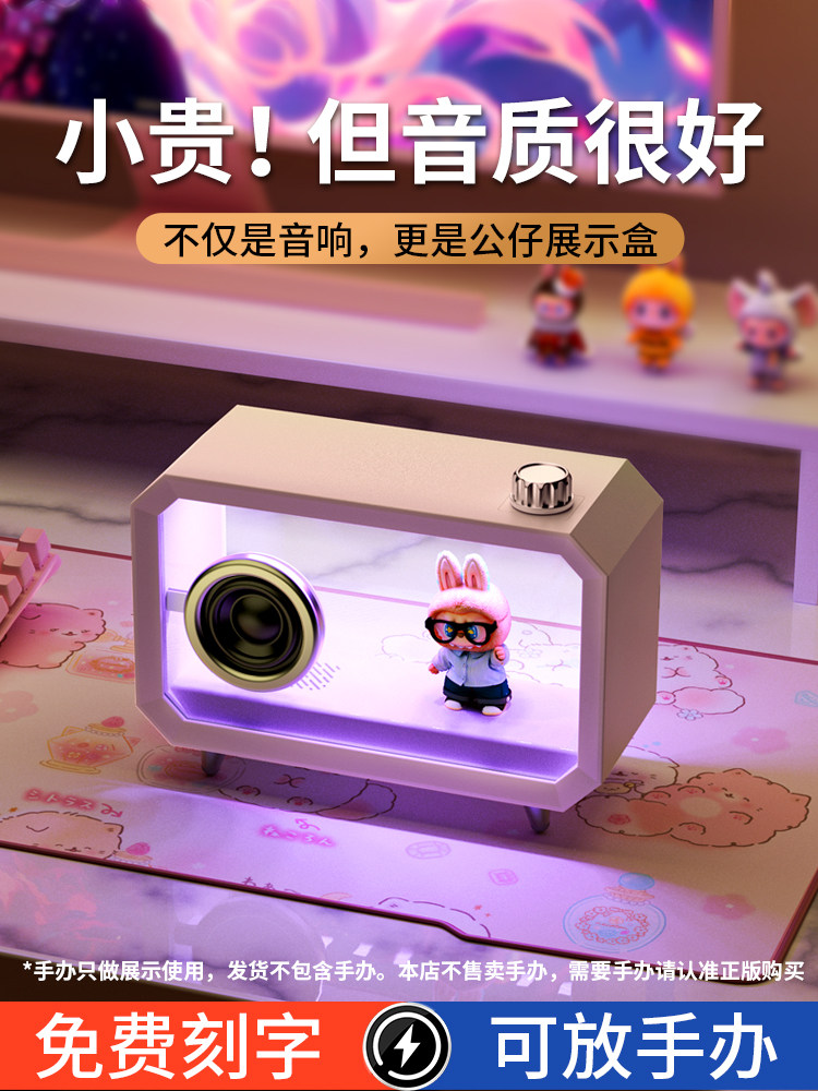 Transparent Gaming Speakers for Desktop Computers, Wired and Bluetooth, Desktop Speakers for Girls, Gift for Best Friend