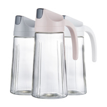 onlycrook oil pot anti-leak glass pot soy sauce tank seasoning bottle vinegar pot kitchen automatic opening and closing oil bottle large number