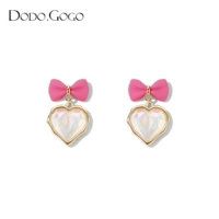 DODOGOGO Серьги с бантиком, легкий роскошный стиль, премиум класс, французский стиль