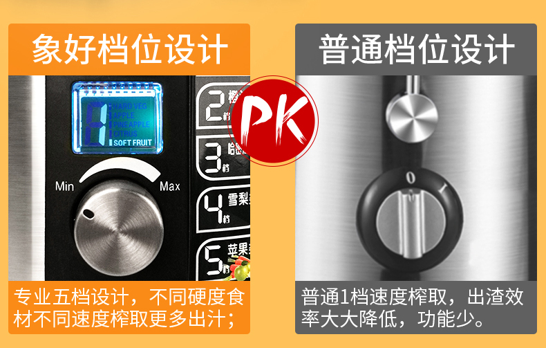 象好商用榨汁机大口径全自动渣汁分离果汁店奶茶店鲜榨水果原汁机 