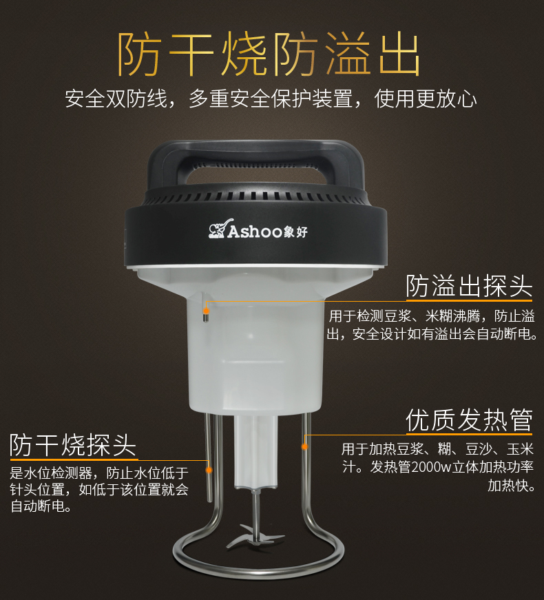 象好商用豆浆机现磨加热全自动大容量浆渣分离免滤早餐磨浆机大型 