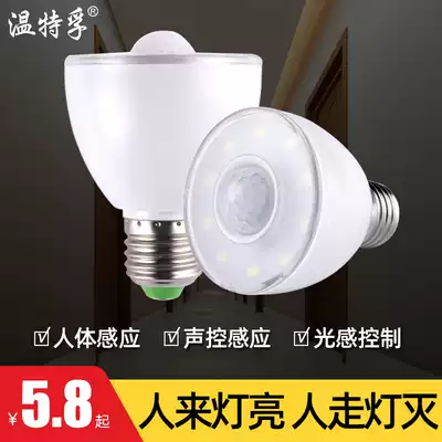 Wentefu led bulb E27 snail sound and light control human induction bulb indoor lighting energy-saving lamp light source