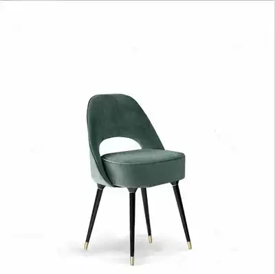 American solid wood dining chair Simple modern soft bag chair Nordic fashion hotel cafe chair Negotiation chair Study chair