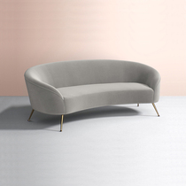 Nordic postmodern trio place arched suede sofa Jane American light lavish Stainless Steel Feet Clothing Store Reception Sofa