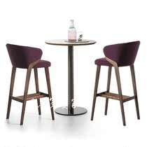 Modern minimalist solid wood bar Bench Chair Nordic Light Lavish Bar Chair Villa home Bench-Like Benches Room Benches Bar Chairs