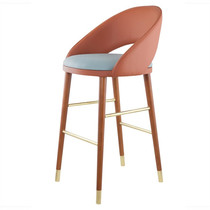 Light Extravagant Solid Wood Bar Chair Brief Stylish Home Leaning Back Chair Designer Board Customised Nordic Bar Chair Front Desk Chair