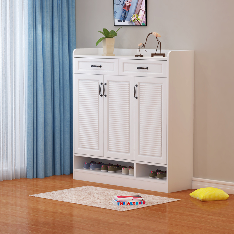 White cabinet container Shoe cabinet minimal modern Xuan Living Room household entrance door high 120 capacity