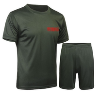 Summer Wu Physical Fitness Clothing Short Sleeve Shorts T-shirt Set Mens New Summer Quick Dry Round Neck Training