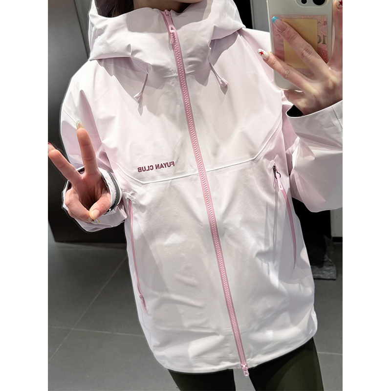 Fuyan Pink Jacket for Women 2026 New Three-In-One Outdoor Windproof and Waterproof Hiking and Mountaineering Jacket