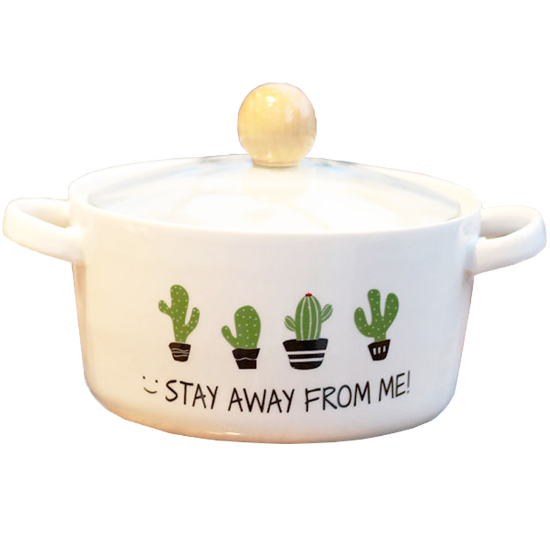 Love graces students creative move cactus patterns hand - made style mercifully rainbow such use ears against the hot ceramic bowl