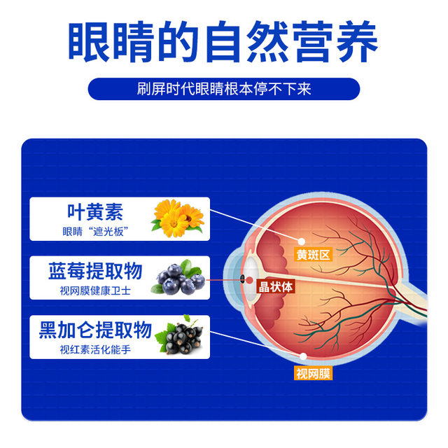 ເມັດ Blueberry lutein ester ຢ່າງເປັນທາງການເກັບຮັກສາເດັກນ້ອຍແລະຜູ້ໃຫຍ່ໄວກາງຄົນແລະຜູ້ສູງອາຍຸທີ່ບໍ່ມີສິດທິບັດ myopia eye protection gummies