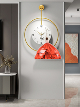 Modern light luxury decorative wall clock simple living room clock home fashion hanging watch Nordic personality Net red clock hanging wall