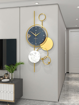Light luxury living room clock wall clock modern decoration home fashion simple atmosphere art Net red creative clock hanging wall