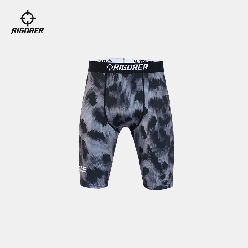 Leopard Print Compression Shorts 2024 New Fitness American Basketball Leggings Men's Running Compression Pants