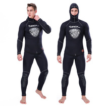 Diving Suit Mens Professional Deep Diving Warm Diving Suit Mens Defense Chilling and Diving Suit Frogs Man Diving Suit 5mm thick