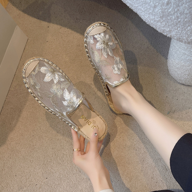 Baotou Half slippers women Summer outwear Fashion 100 lap casual fisherman shoes One foot pedal 2022 spring new cool tug