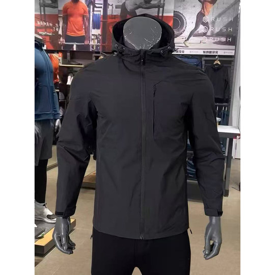 防风运动风衣风衣防水连帽防泼水春秋速干拉链男士登山春季
