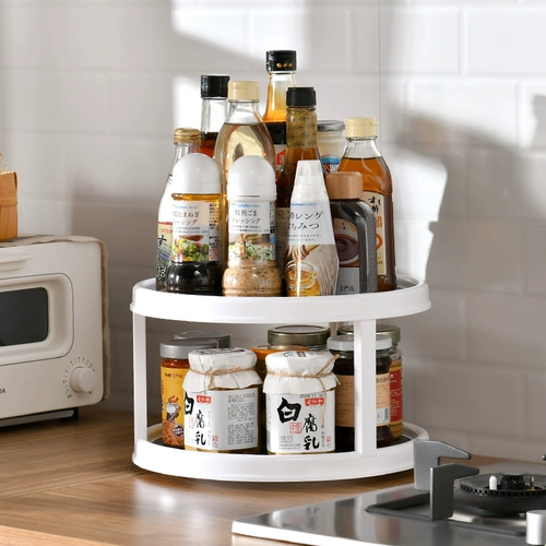 Многофункциональная вращающаяся стойка для хранения многослойная кухонная приправа стойка для хранения ванной комнаты приправы приправо