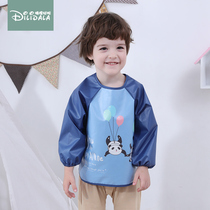 Baby eating blouse Waterproof anti-dressing bib Childrens apron painting clothes Kindergarten boys long sleeve children