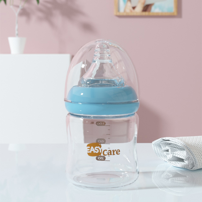 Easycare Iscal newborn glass feeding bottle baby with small milk bottle 10 degrees Pacifier Beginner Baby Bottle