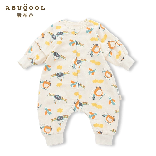 爱布谷 Детский хлопковый тонкий летний спальный мешок на четыре сезона, универсальное марлевое детское одеяло, осенний