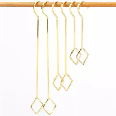 Clothing store adhesive hook wall hanging hanger creative lengthy S hook gold black hanging flat Diamond S hook