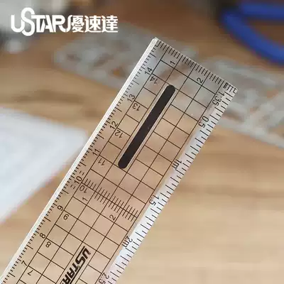 Model precision engraved drawing ruler 15cm 1:35 scale UA90037