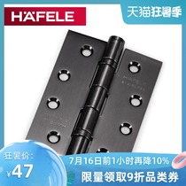 Germany HAFELE stainless steel 4 inch hinge silent PVD black brushed flat door door hinge