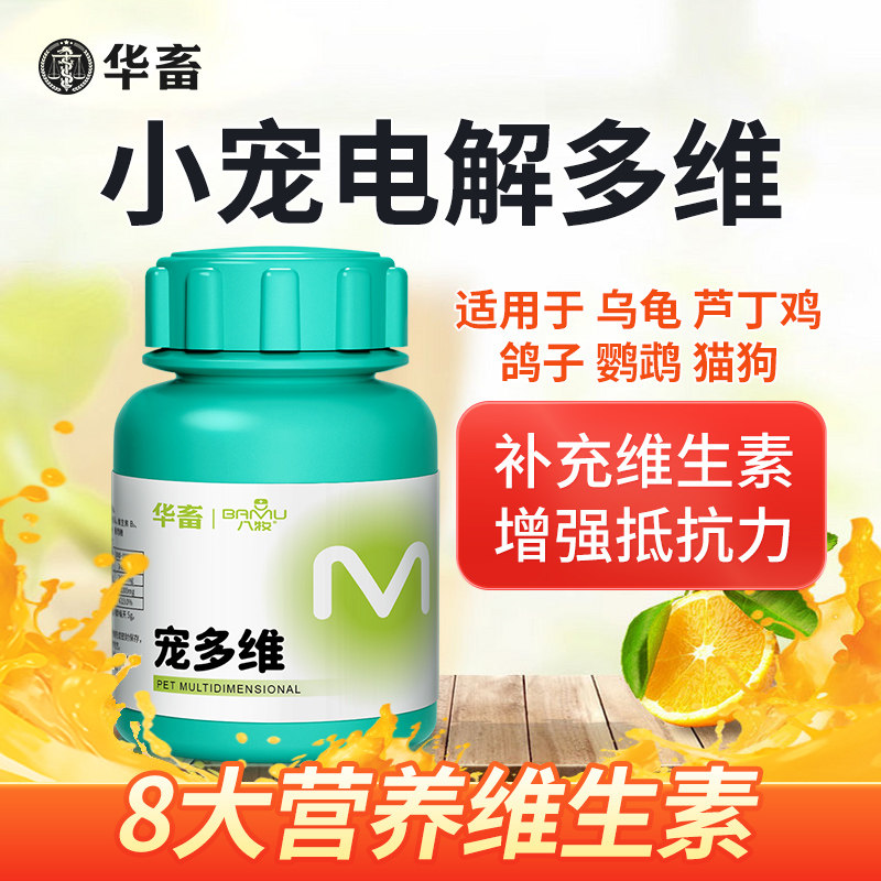 华畜爬宠电解多维 乌龟猫狗小宠维生素电解质营养补充粉剂