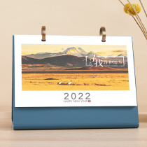 Desk calendar 2022 Creative ins wind leather frame photo frame desktop minimalist office lunar calendar swing piece business work dual-use photo frame calendar shelf enterprise set making inner page special edition customized