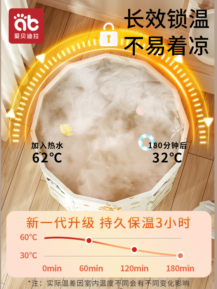 Baby Swimming Tub, Home Bath Tub, Bathing Essential for Newborns, Foldable Children's Swimming Pool