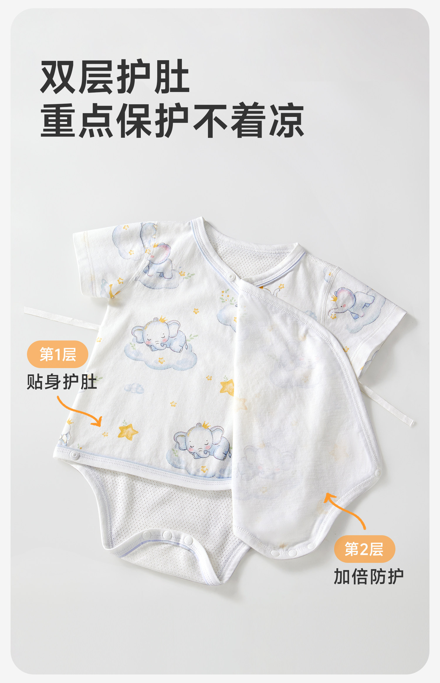 包屁衣婴儿衣服夏季薄款哈衣新生宝宝0到3个月三角爬服纯棉连体衣 — 6
