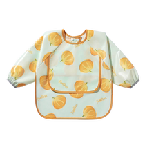 Smock childrens eating bib baby baby food supplement summer wear waterproof and anti-dirty thin apron male baby rice pocket
