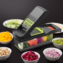 Kitchen vegetable dicing Shredded potatoes Shredded slicing shredded shredded shredded scraping artifact Household kitchen multi-function vegetable cutter