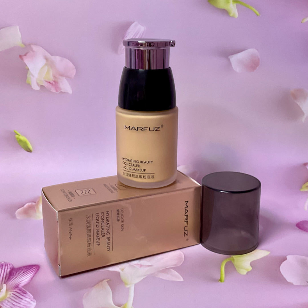 MRC升级款MARFUZ 亲肤持久遮瑕粉底液小麦色控油提亮持久保湿粉底