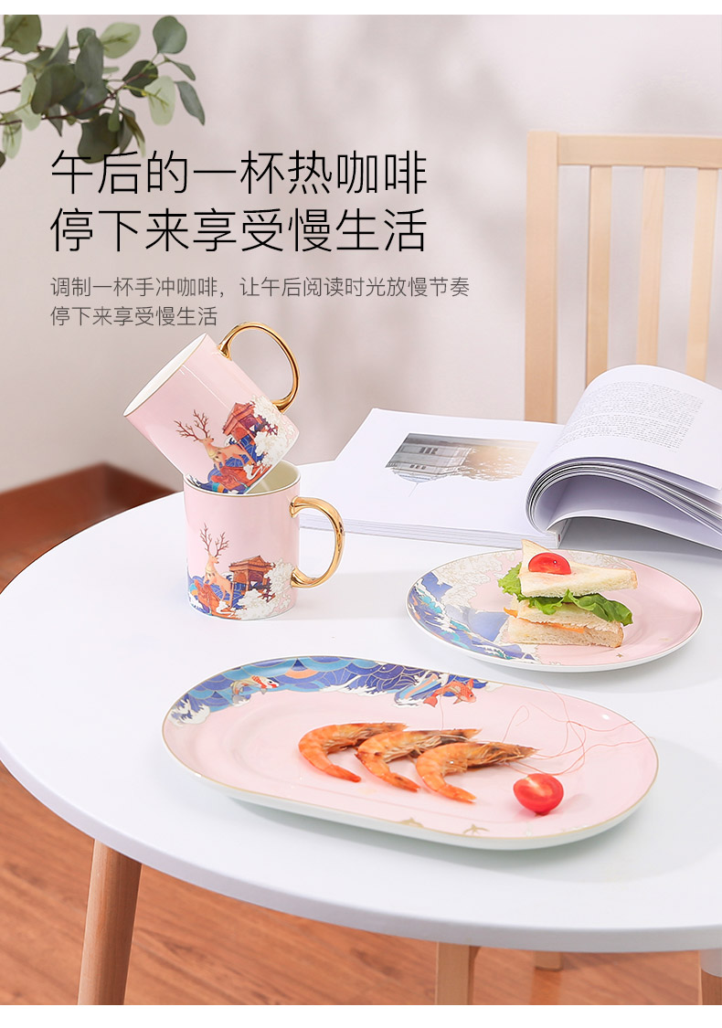 Mr Wei chao wen and the Summer Palace and those ceramic tableware dishes set of creative move.net red dishes ipads China