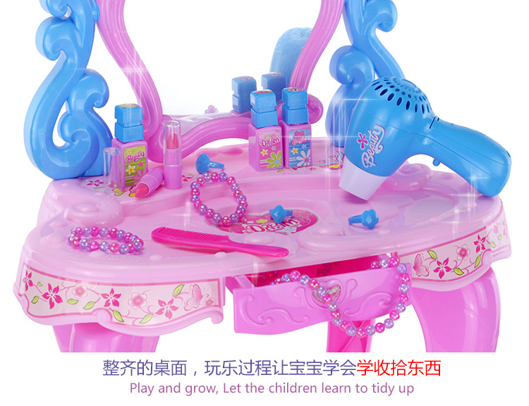 Trẻ em barbie cô gái trang điểm hộp búp bê nhà đồ chơi bé gái công chúa mỹ phẩm thiết lập không độc hại