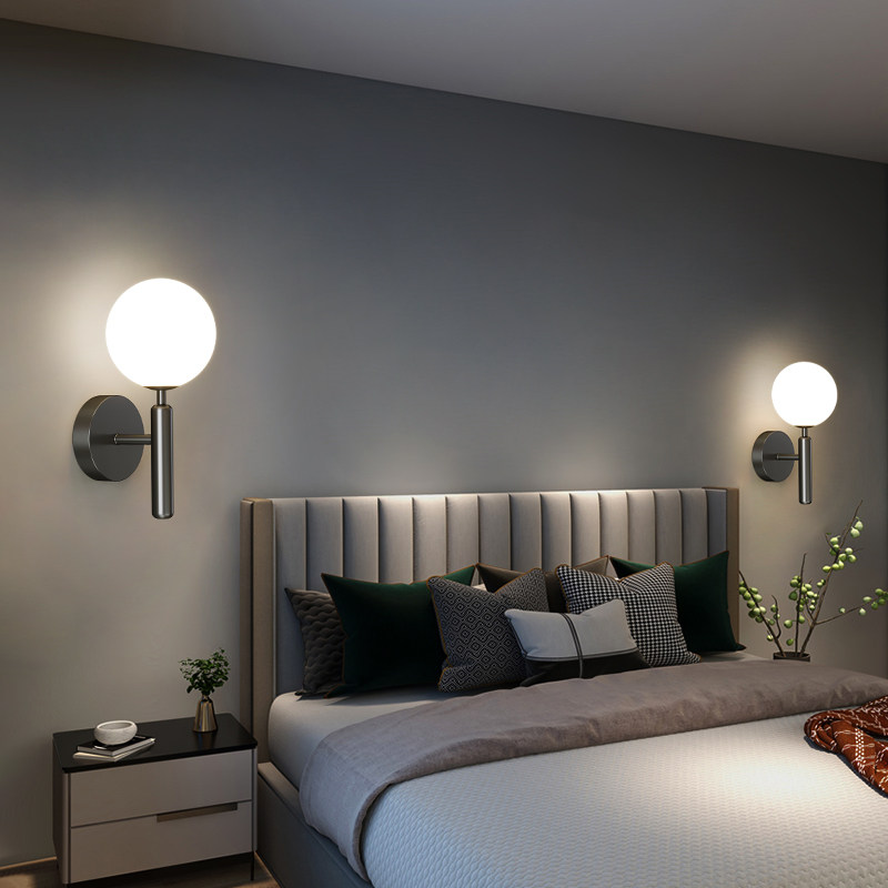 Wall lamp bedroom bedside lamp Nordic style lamps modern minimalist corridor walkway lamp living room TV background wall lamp
